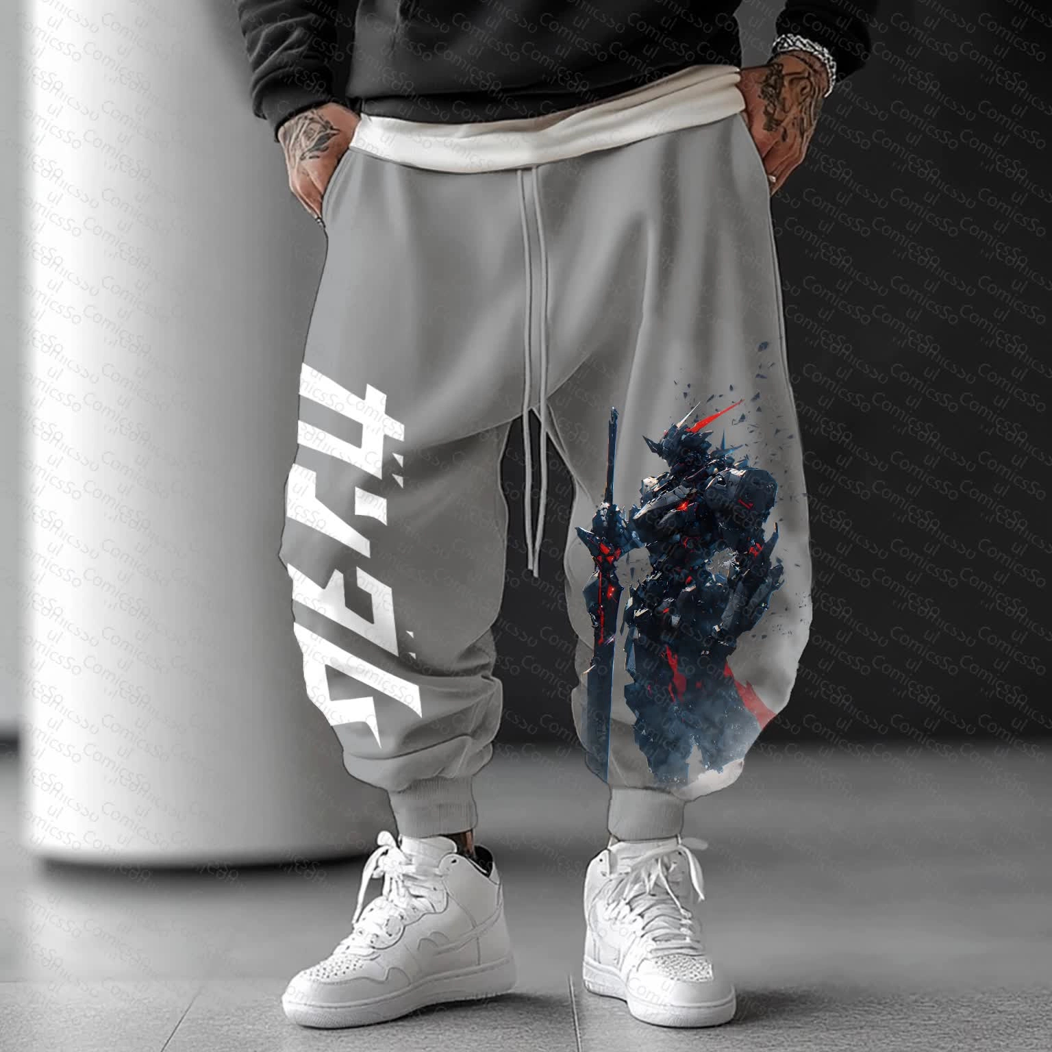 Running Pant Jogger - Men Women Loose Fit Anime Mecha