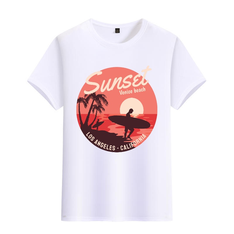 Men's Black Round-Neck Short-S - Street Fashion Venice 评论和价格