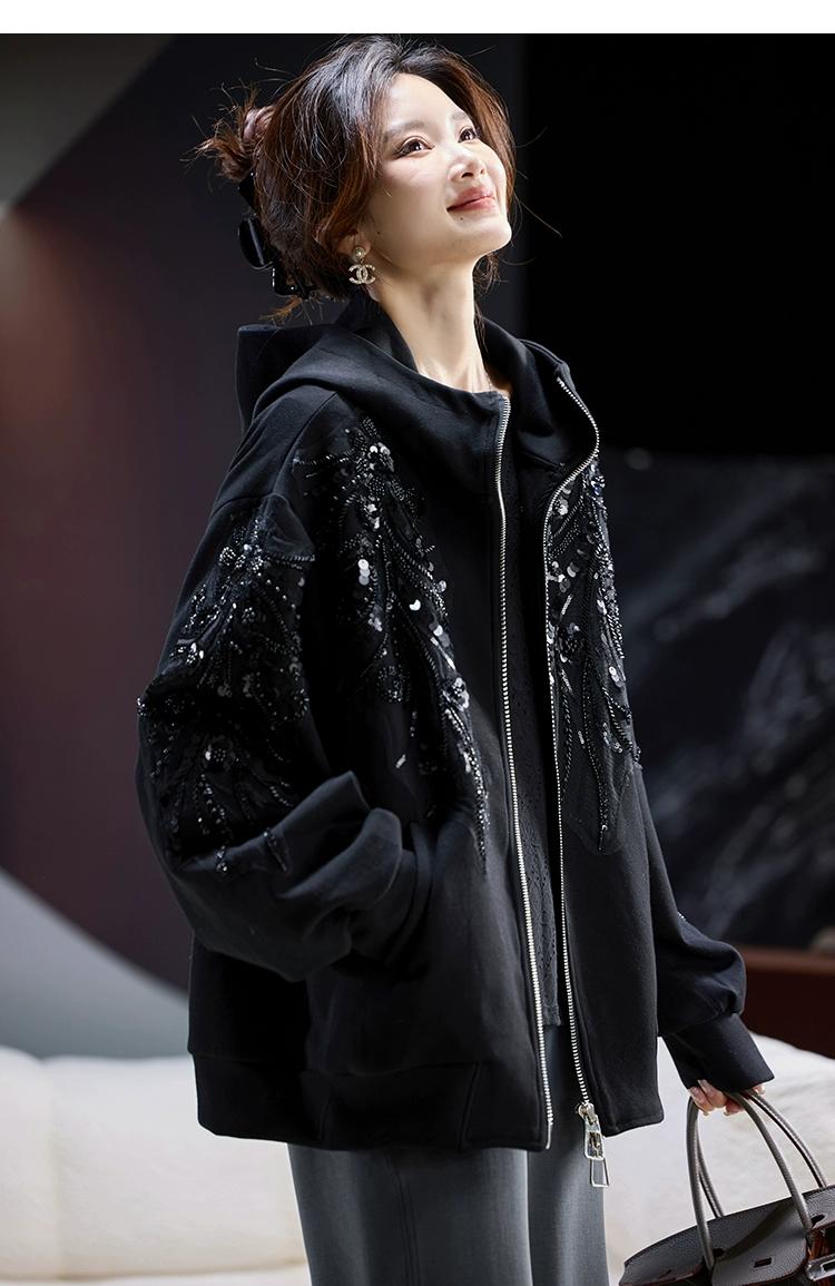 SuperAen Fashion Embroidered F - Street Fashion Zip Up Hoodie 评论和价格