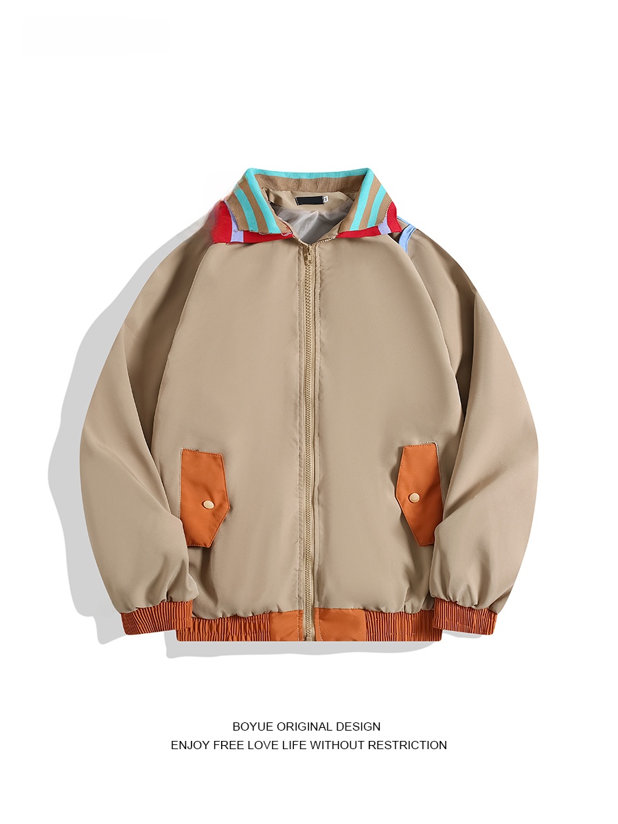 Boyue Double Collar Patchwork  - Street Fashion Hong Kong 评论和价格