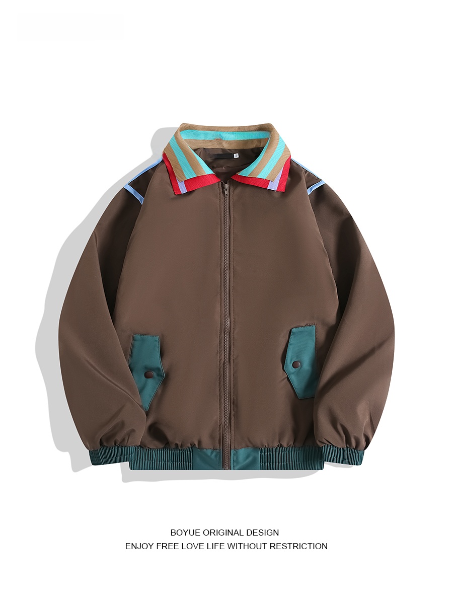 Boyue Double Collar Patchwork  - Street Fashion Hong Kong 评论和价格