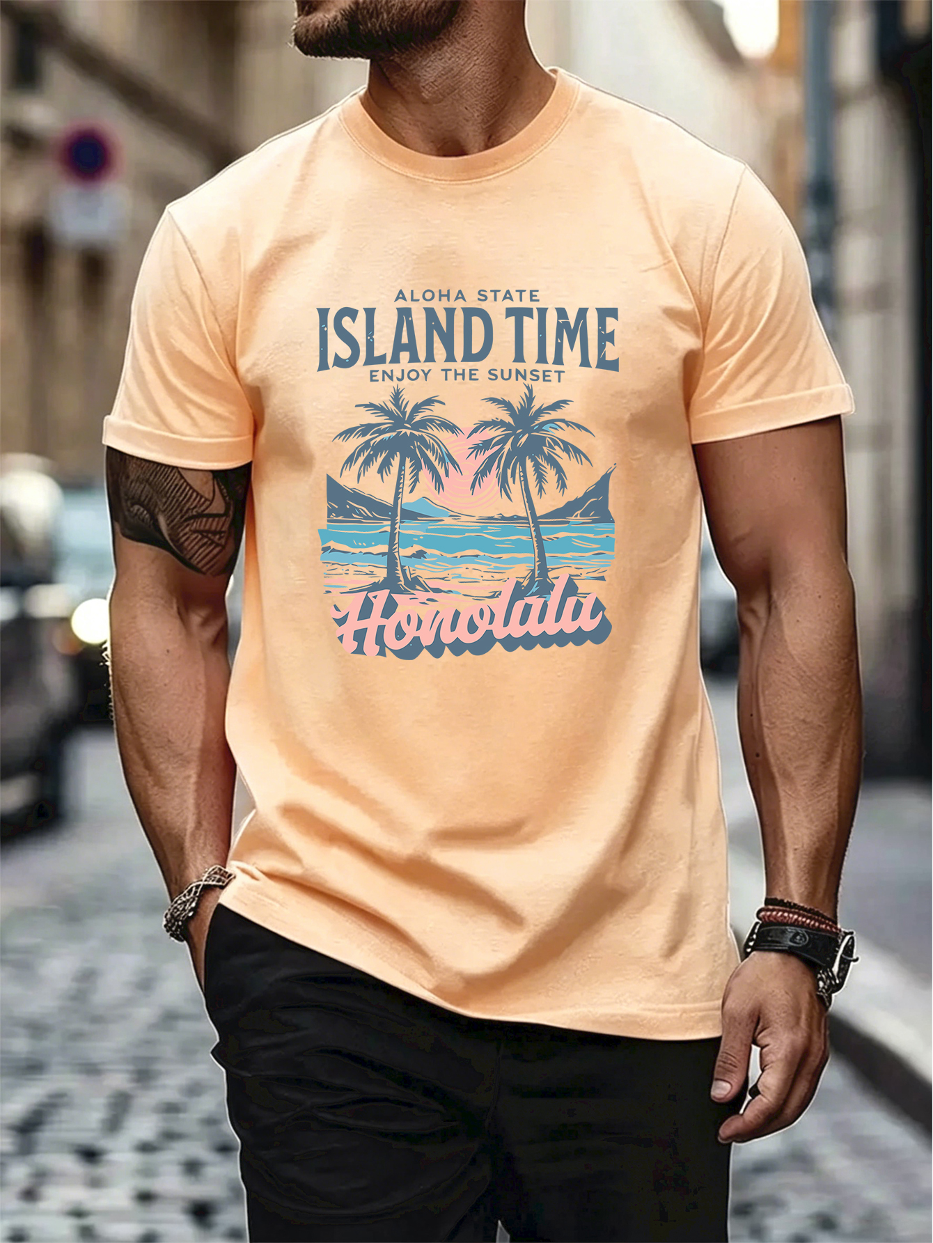 Island Time Honolulu Sunset Pr - Street Fashion Elements 评论和价格