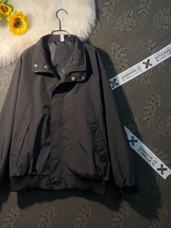 Men's Short Stand Collar Jacke - Street Fashion Hong Kong 评论和价格