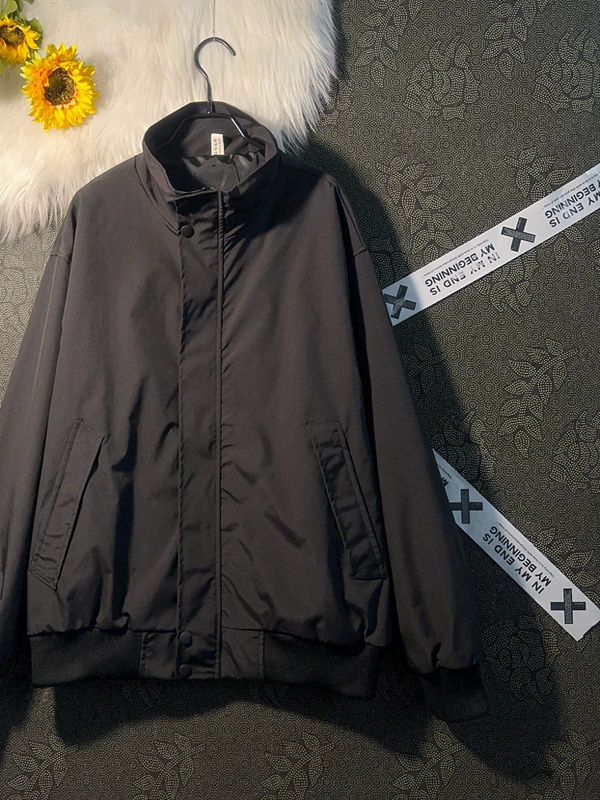 Men's Short Stand Collar Jacke - Street Fashion Hong Kong 评论和价格