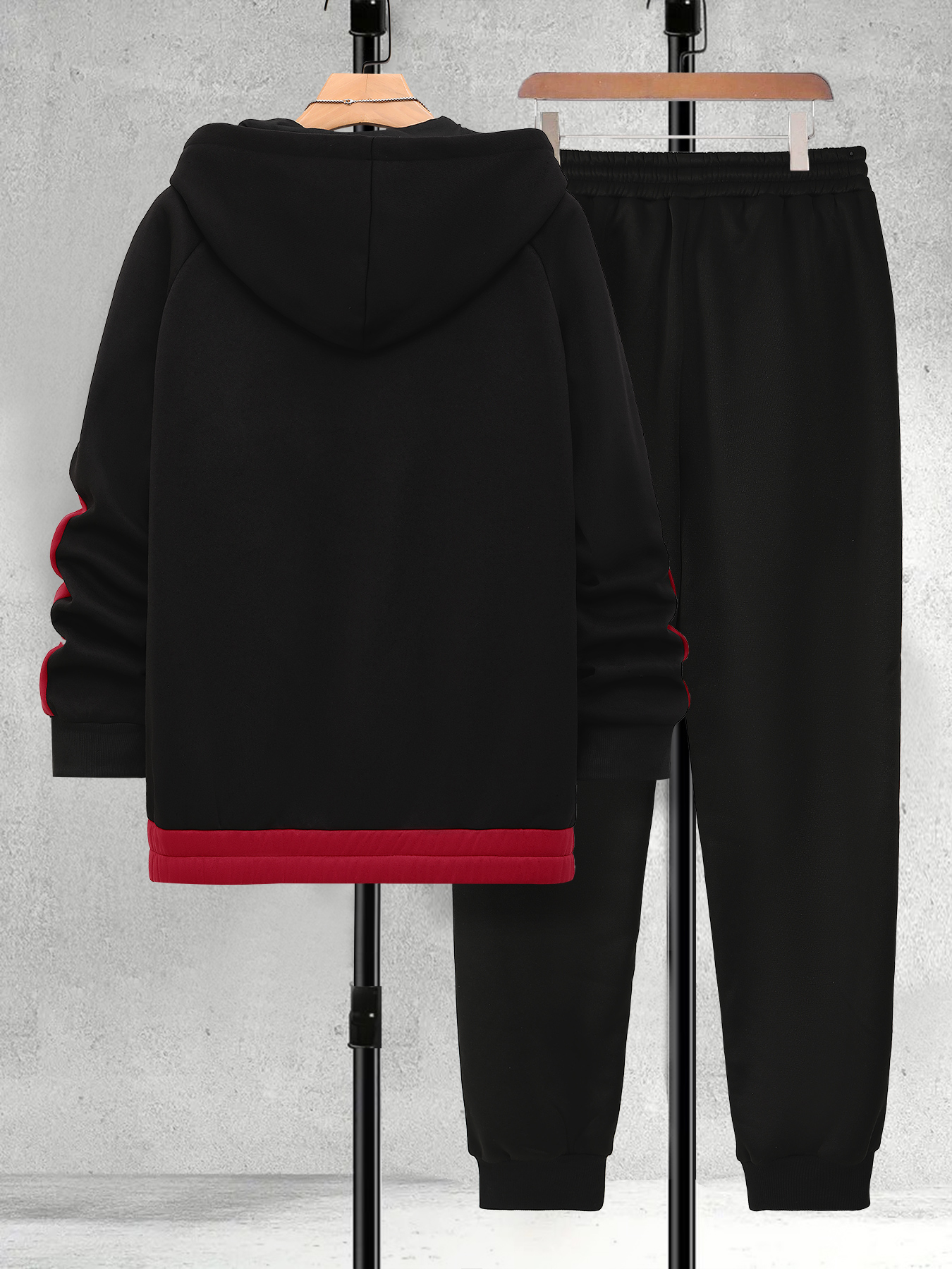 Men's Plus Size Black & Red Co - Street Fashion Art 评论和价格