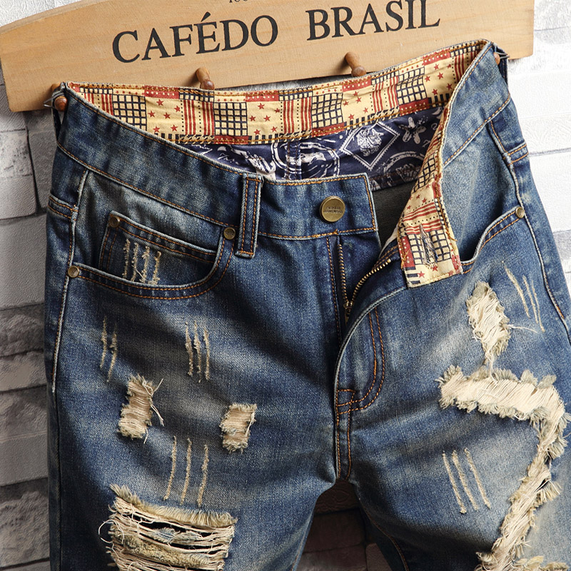 Ripped Hip-hop Denim Shorts Me - Street Fashion Art 评论和价格