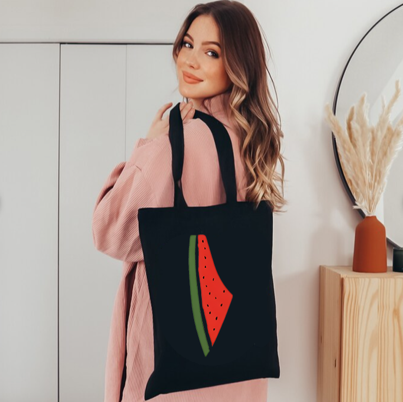 This Is Not A Watermelon Patte - Tote Bag Canvas Print 评论和价格