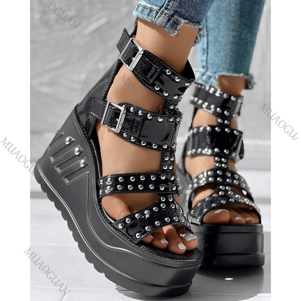 Fashion Women Peep Toe Black S - Street Fashion Ladies 评论和价格