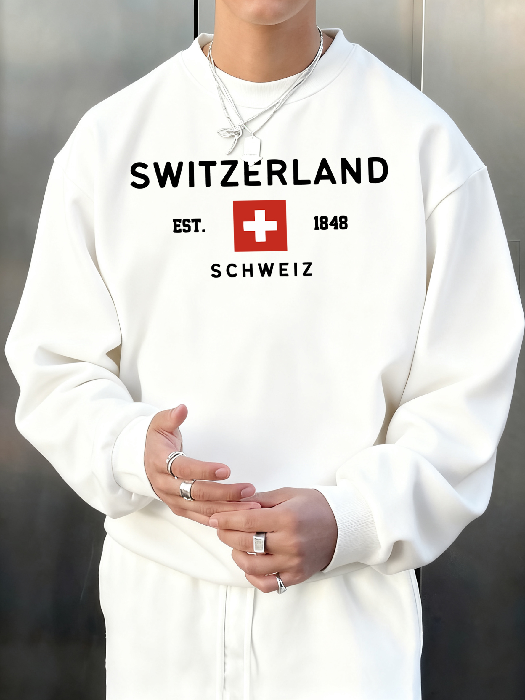 Switzerland Est 1848 Printing  - Street Fashion Elements 评论和价格