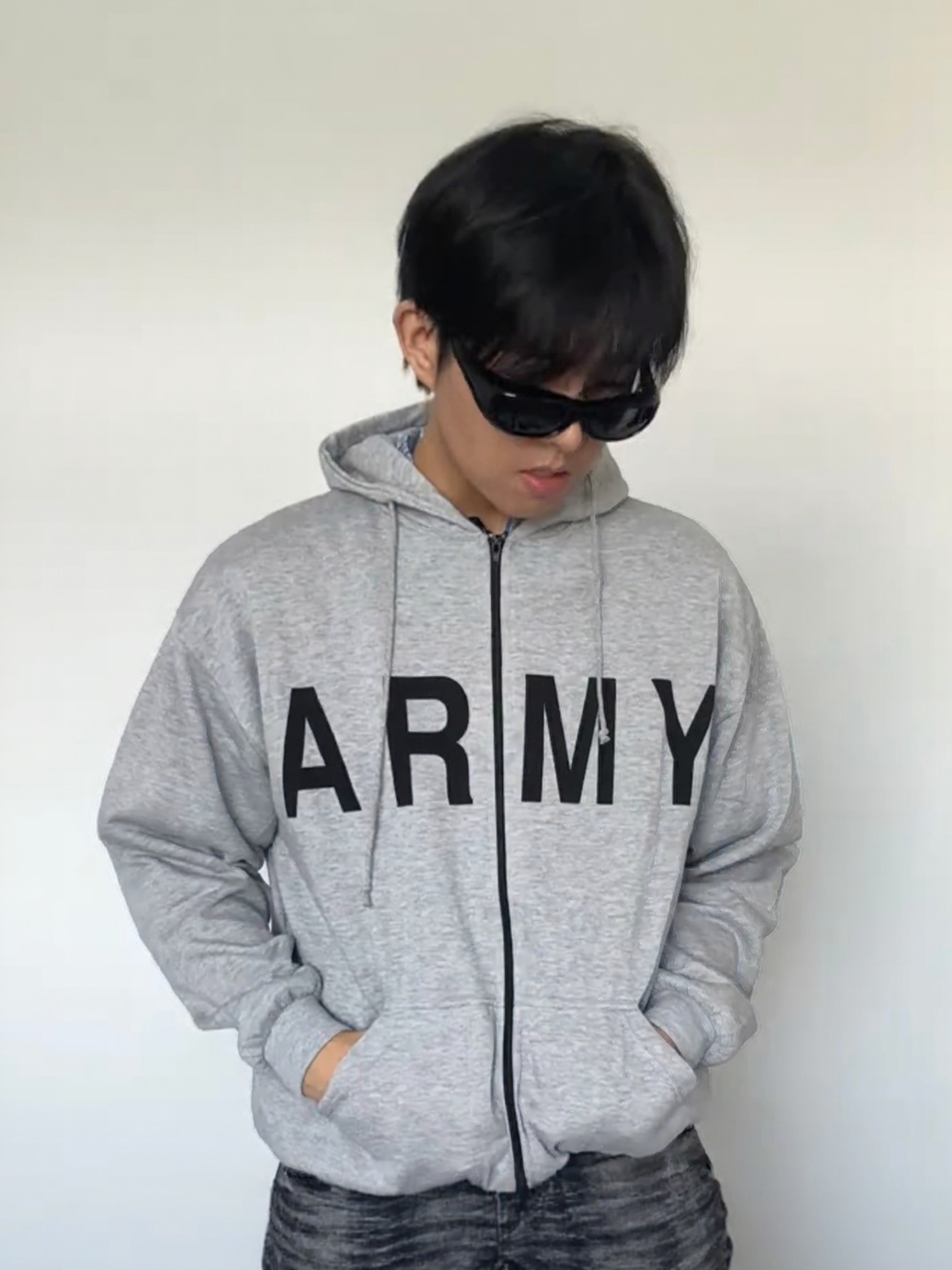Kanye West Limited Grey Zip-Up - Street Fashion Zip Up Hoodie 评论和价格