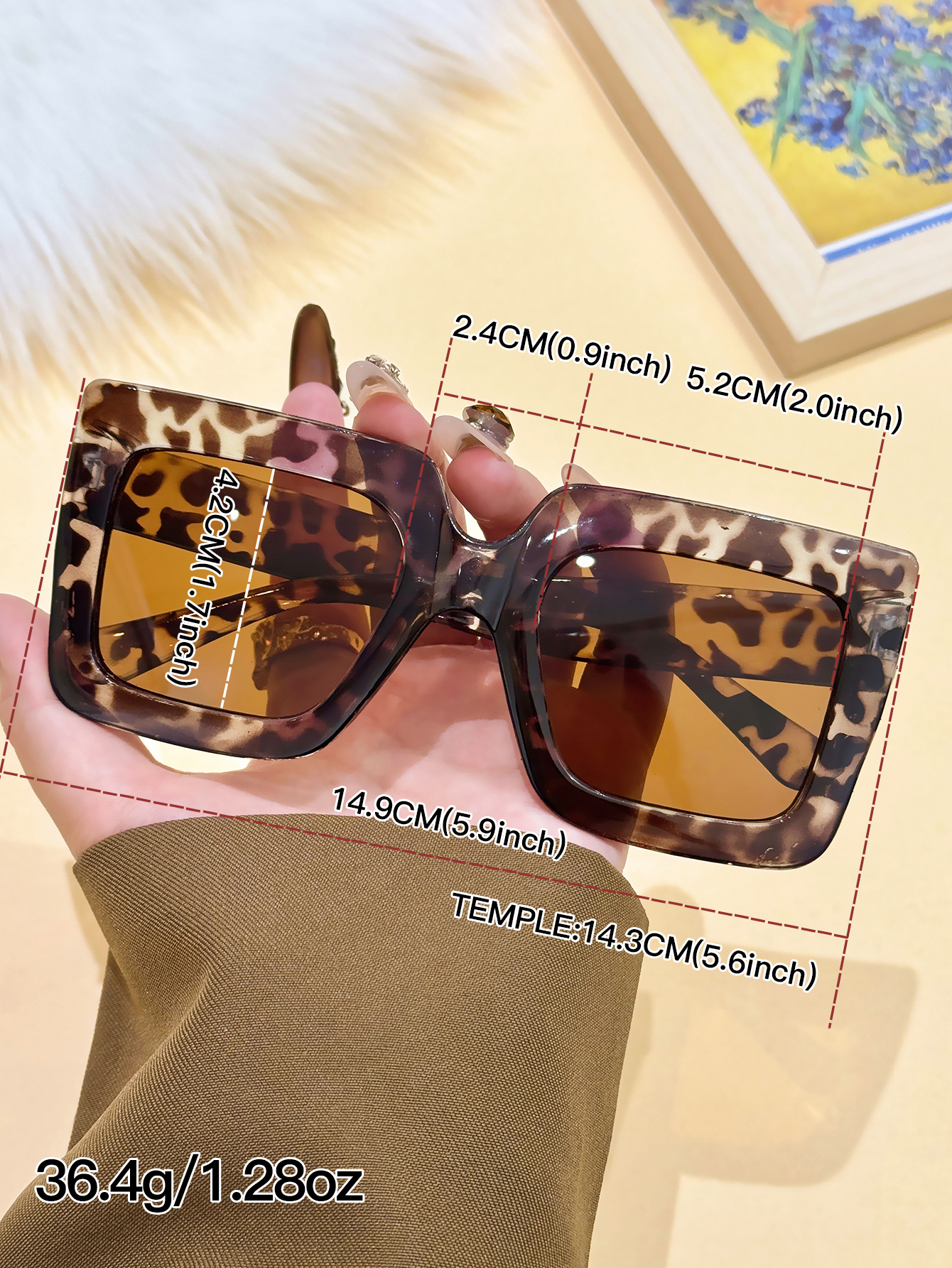 1Pc Niche Trendy Light Leopard - Street Fashion Photoshoot 评论和价格