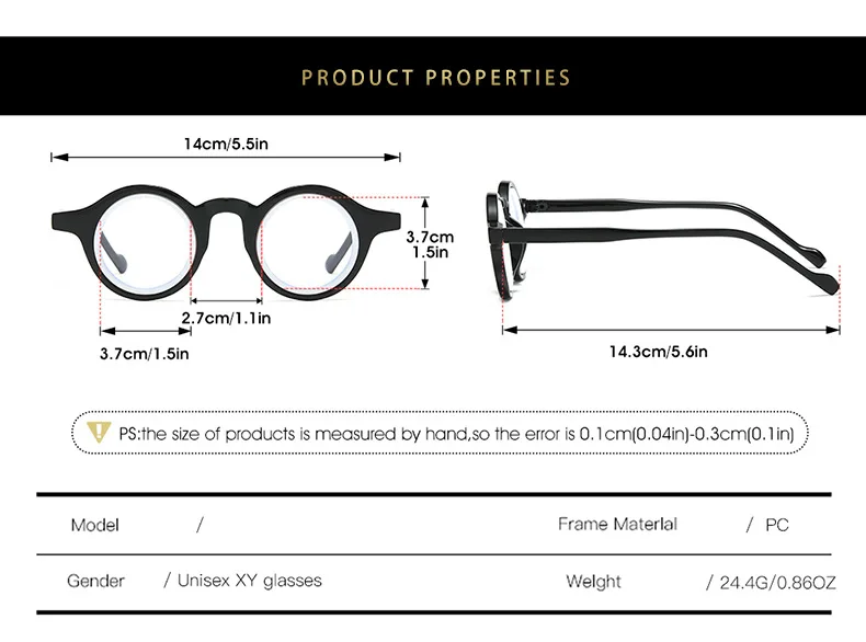 Vintage Round Two-Tone Eyeglas - Street Fashion Photoshoot 评论和价格