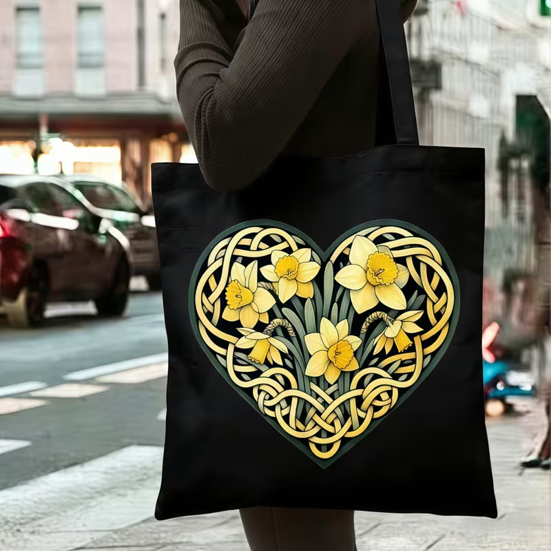 Leopard Print Heart Love Lette - Tote Bag Canvas Print 评论和价格