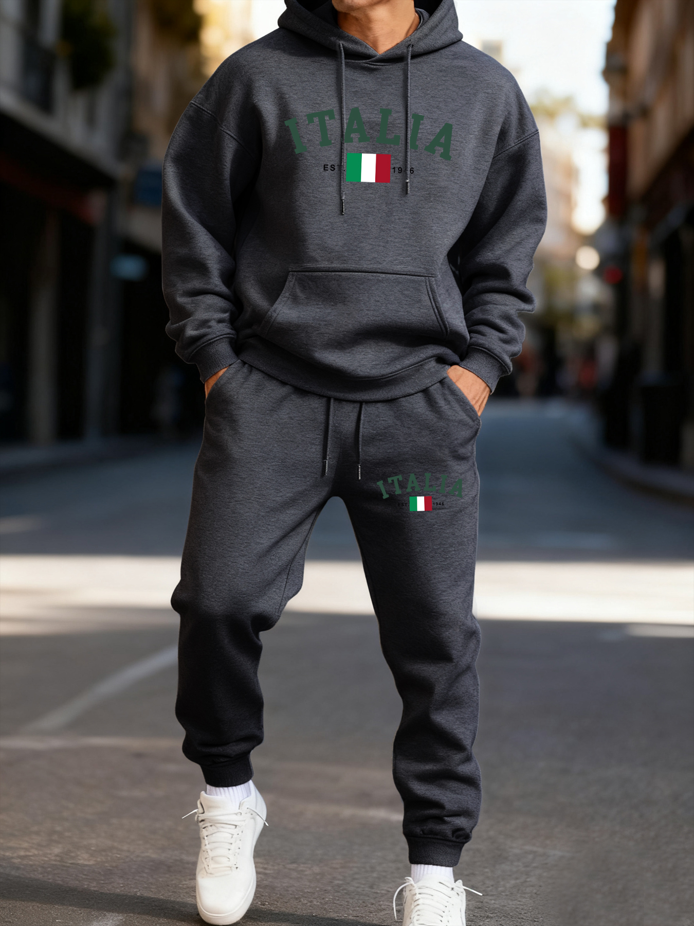 Italia Italian Flag Print Man  - Street Fashion Elements 评论和价格