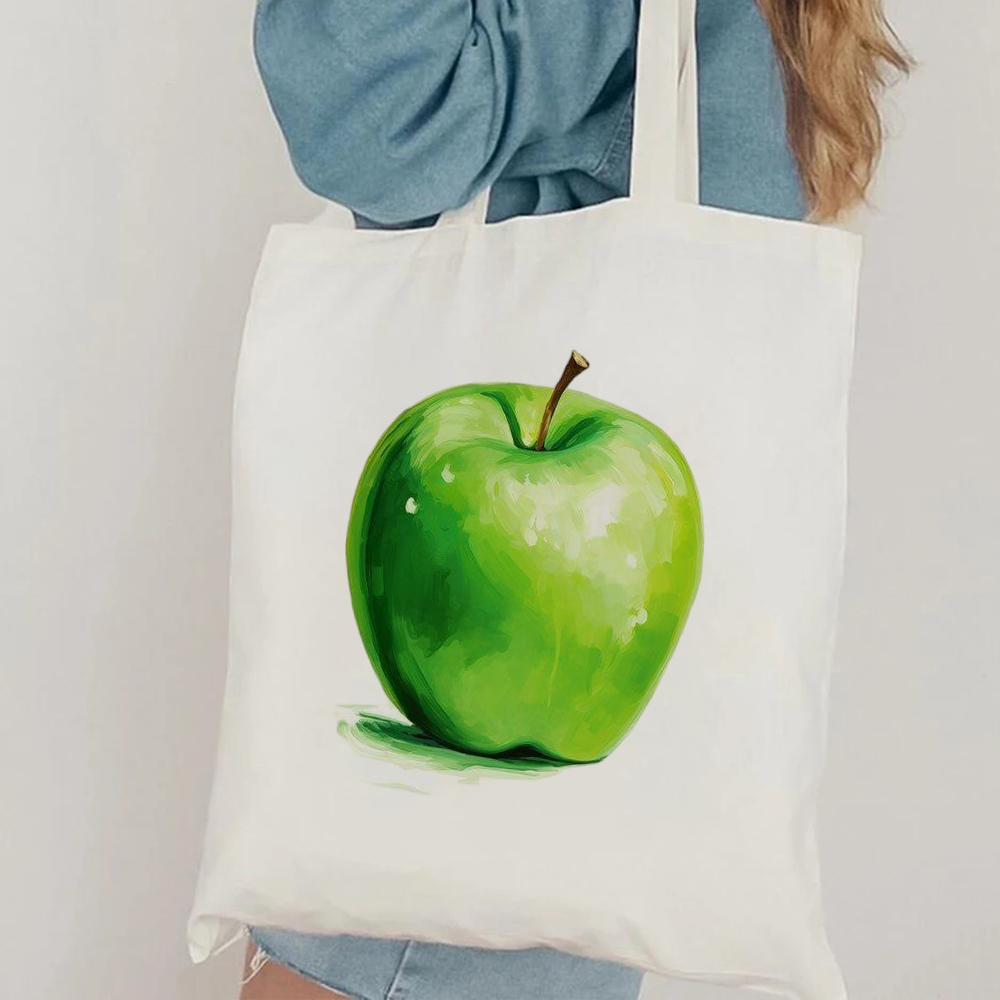 Minimalist Green Apple Art Can - Tote Bag Canvas Print 评论和价格