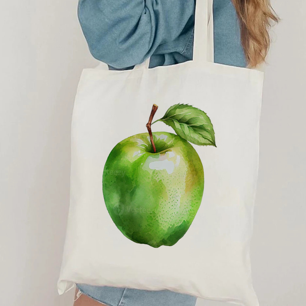 Minimalist Green Apple Art Can - Tote Bag Canvas Print 评论和价格