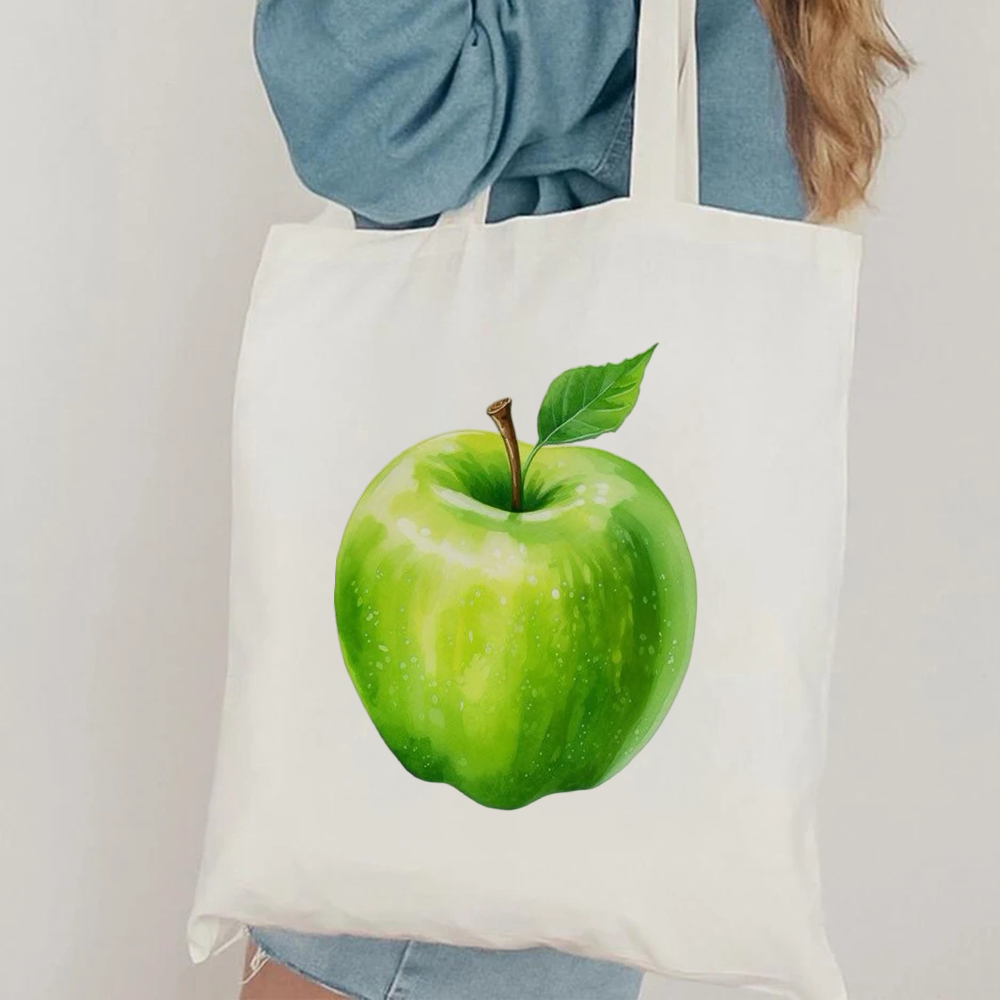 Minimalist Green Apple Art Can - Tote Bag Canvas Print 评论和价格