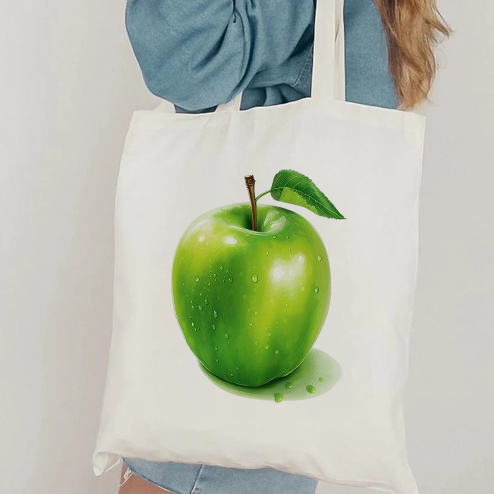 Minimalist Green Apple Art Can - Tote Bag Canvas Print 评论和价格