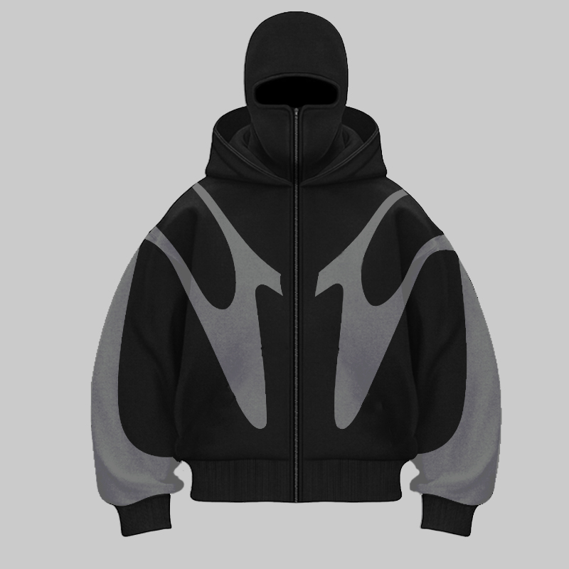 Retro Printed Devil Pattern Do - Street Fashion Zip Up Hoodie 评论和价格