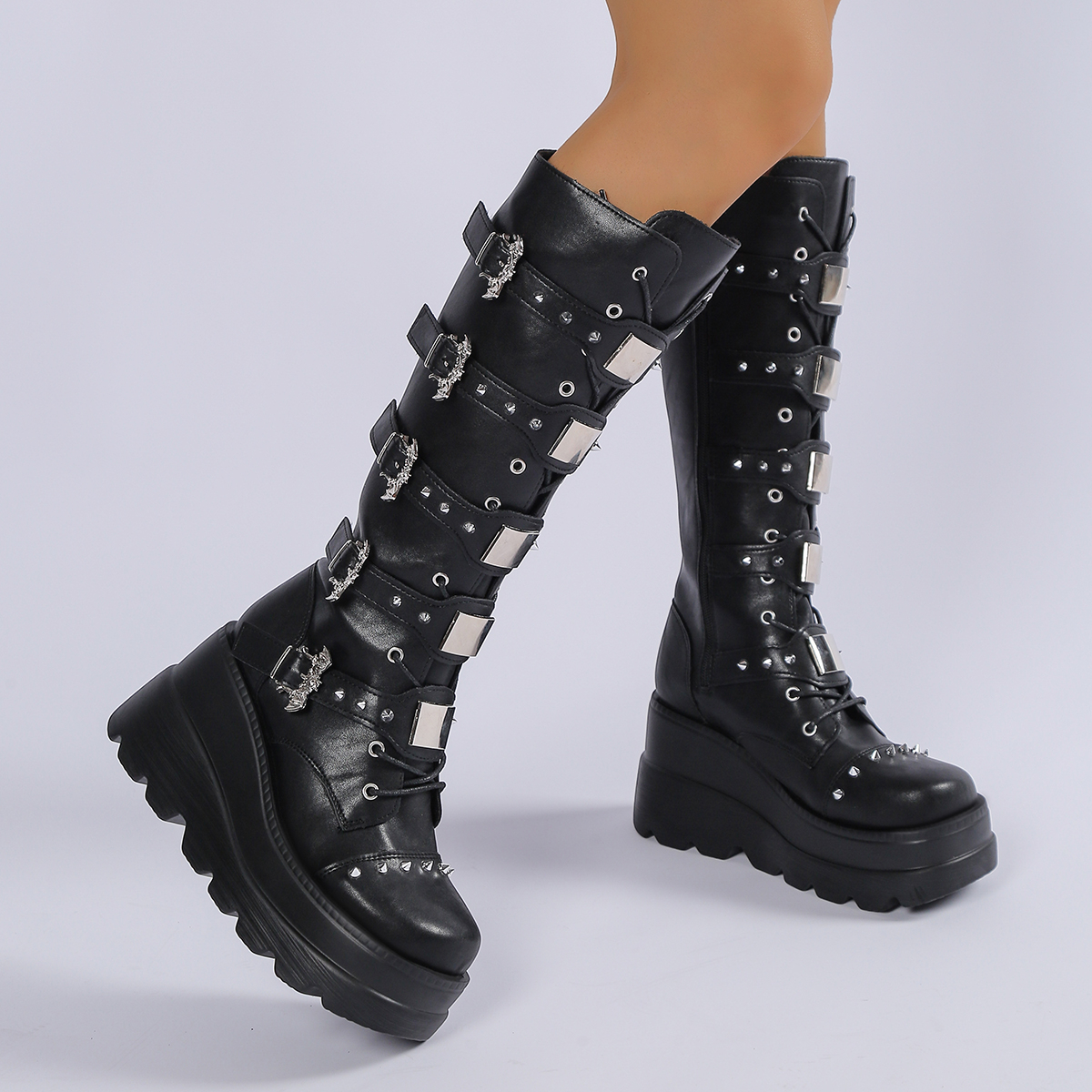 New Ladies Goth Platform Boots - Street Fashion Ladies 评论和价格
