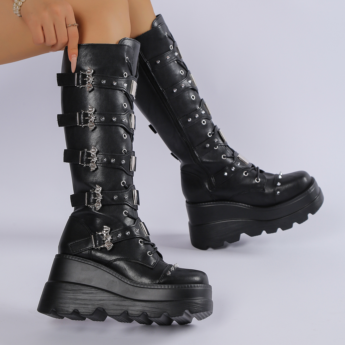 New Ladies Goth Platform Boots - Street Fashion Ladies 评论和价格