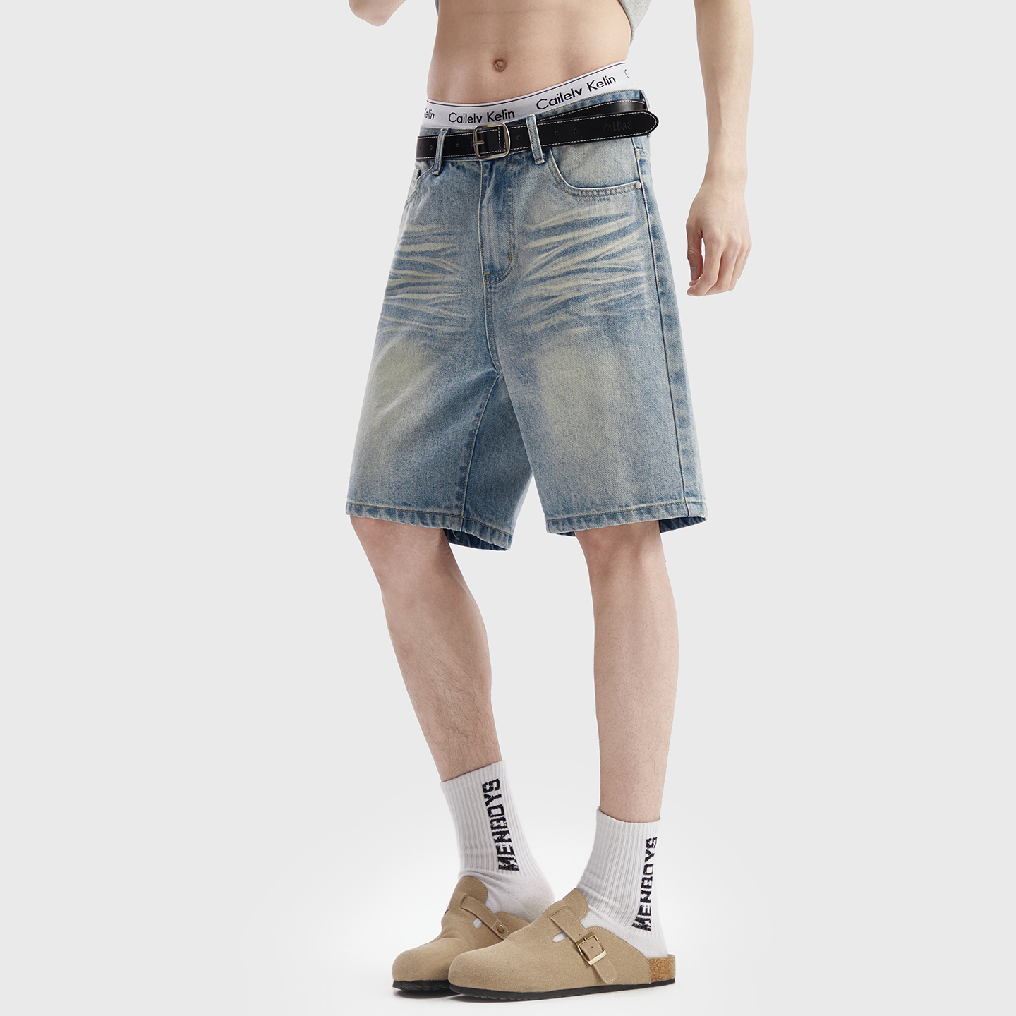 Vintage Washed Denim Shorts Me - Street Fashion Art 评论和价格