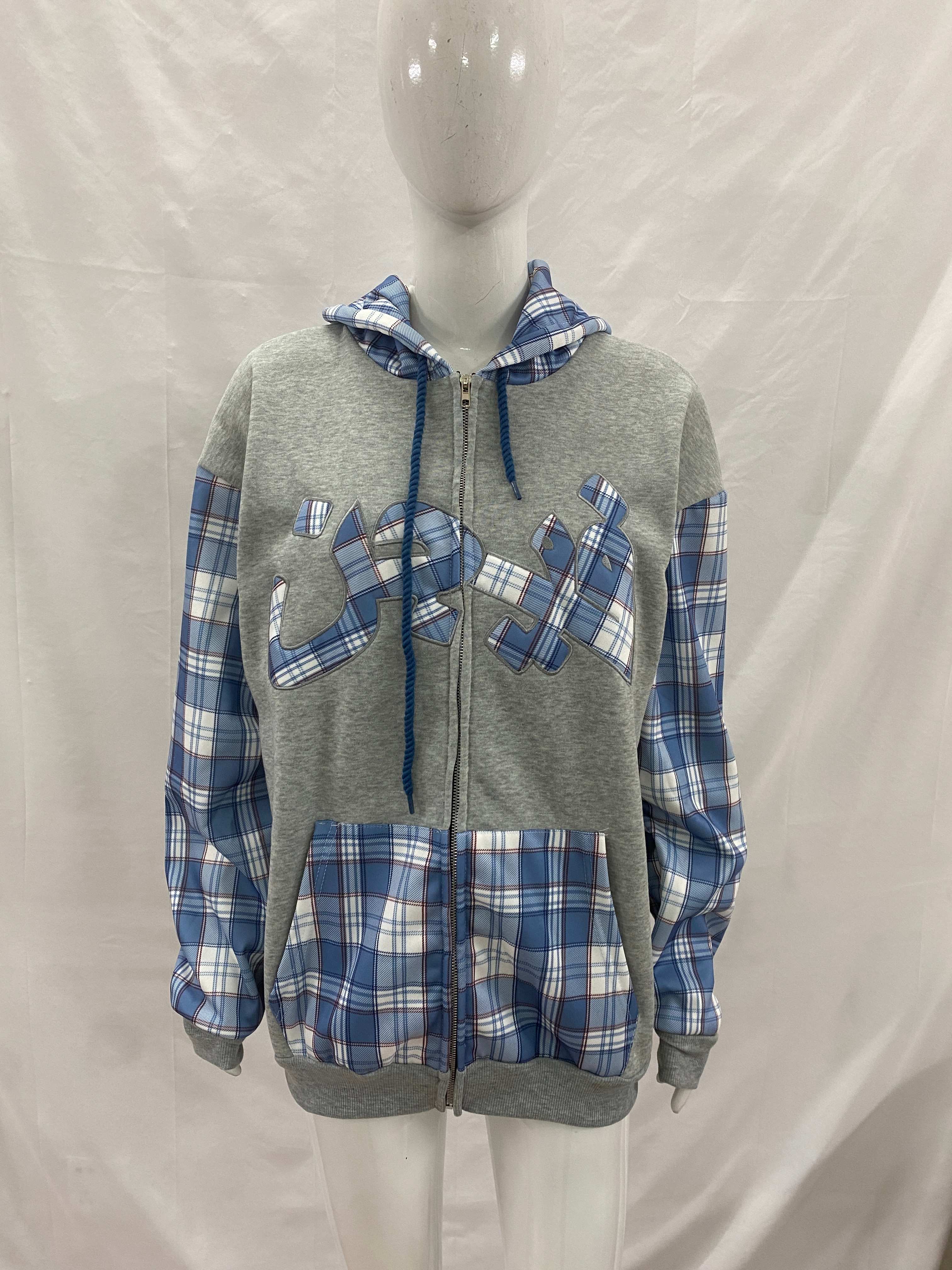 Winter 2025 New Splicing Fashi - Street Fashion Zip Up Hoodie 评论和价格