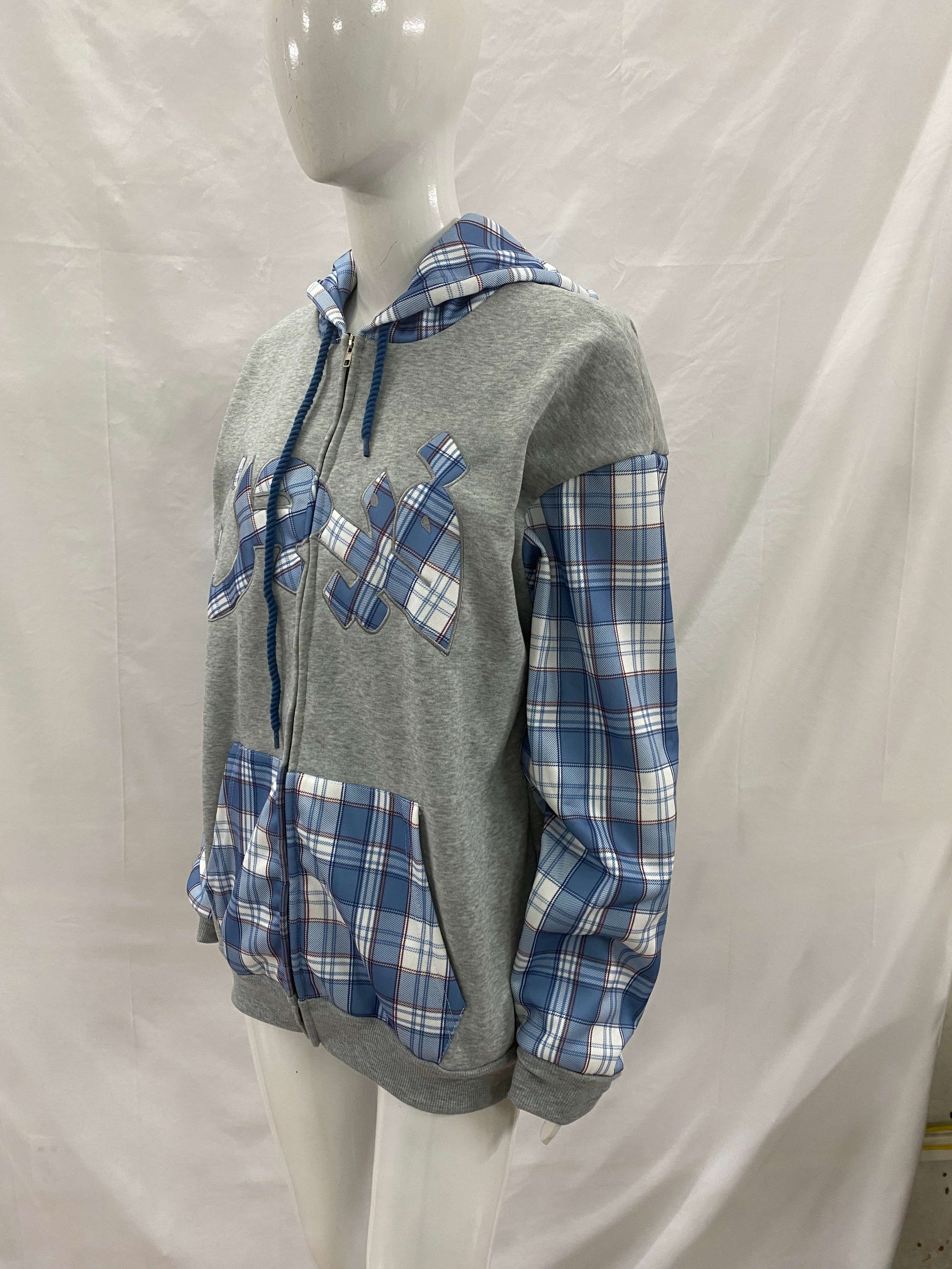 Winter 2025 New Splicing Fashi - Street Fashion Zip Up Hoodie 评论和价格