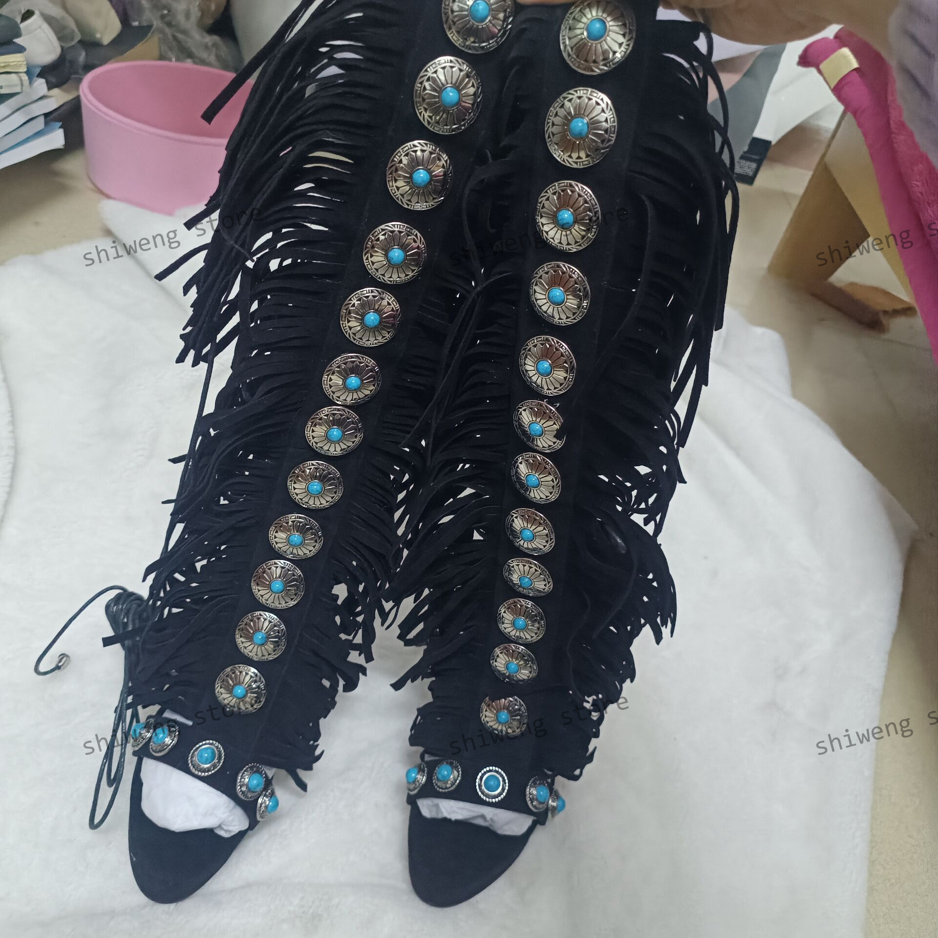 Sexy Open Toe Ladies Tassel Ge - Street Fashion Ladies 评论和价格