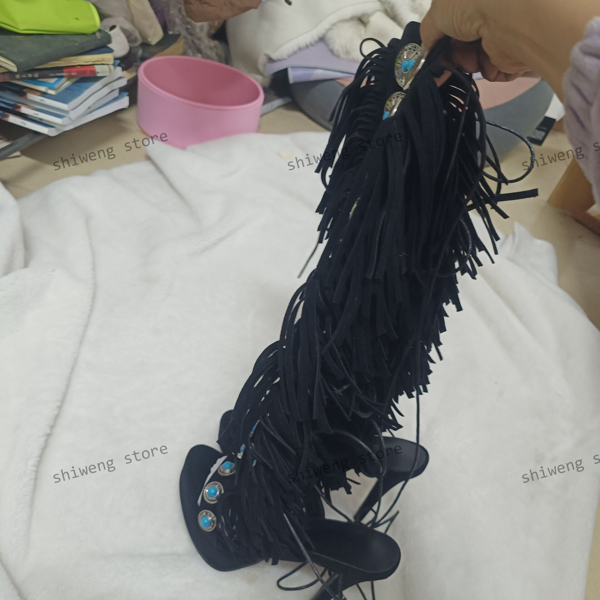 Sexy Open Toe Ladies Tassel Ge - Street Fashion Ladies 评论和价格