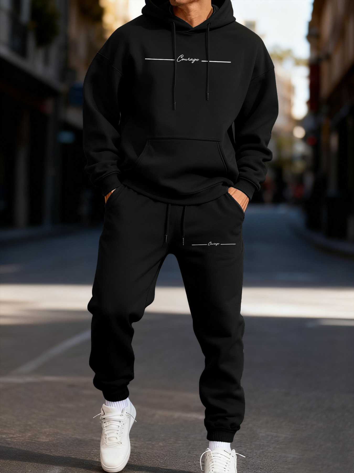 Courage Simple Line Printed Me - Street Fashion Elements 评论和价格
