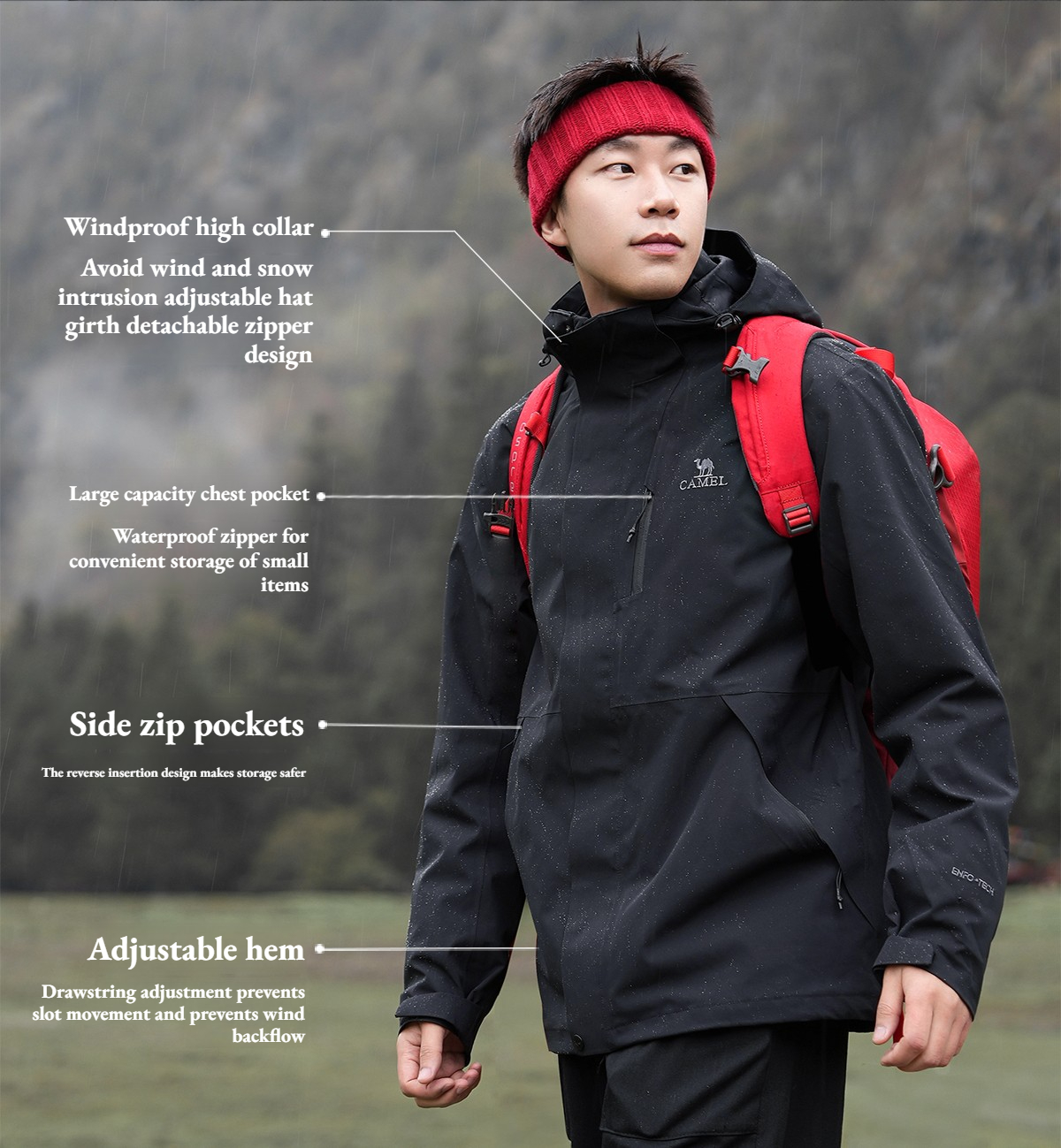 Golden Camel Men's Hard Shell  - Windbreak Shell Jacket 评论和价格