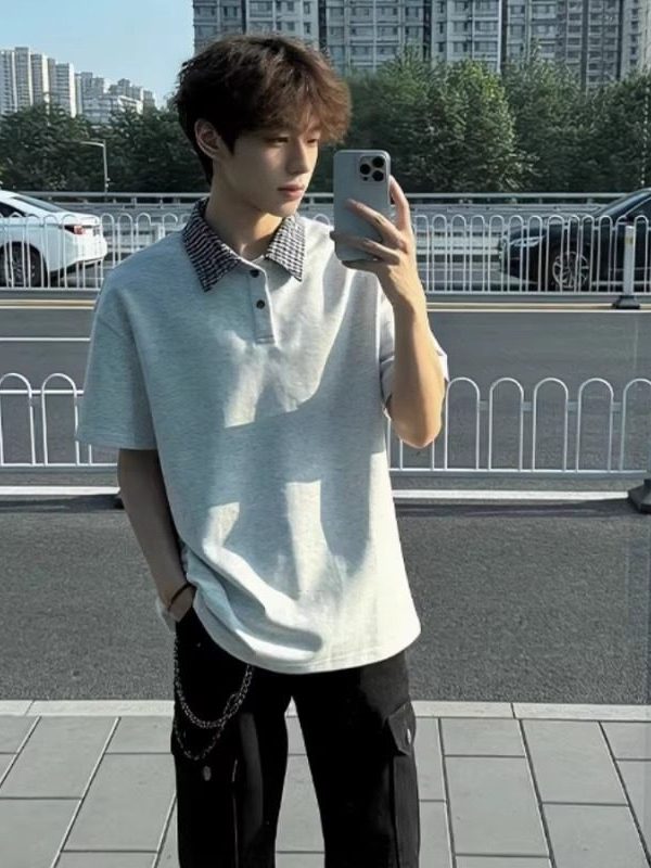 Loose Fit Summer Short Sleeve  - Street Fashion Hong Kong 评论和价格
